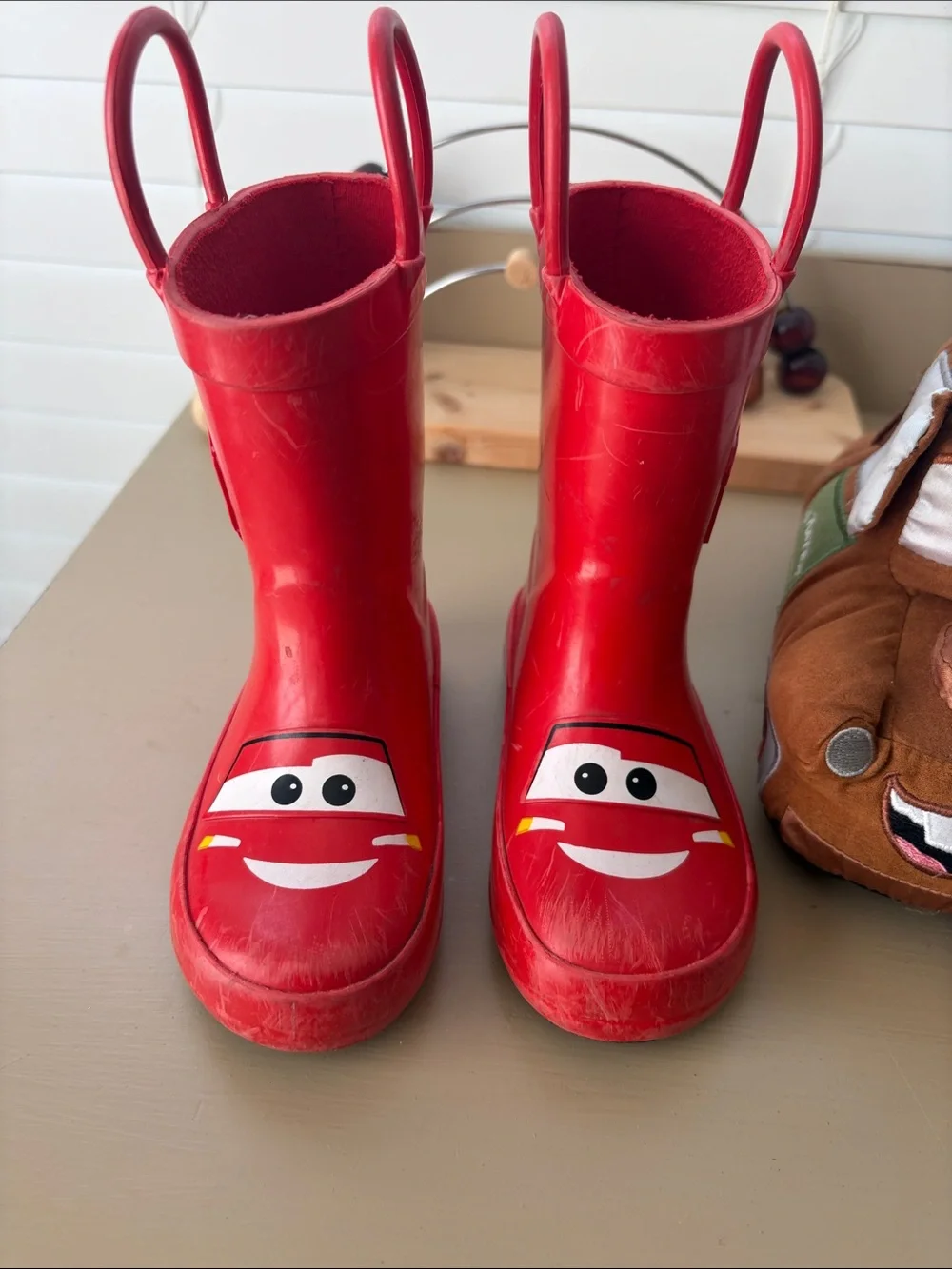 Red Lightning McQueen Kids Rain Boots - Cars toddler 7